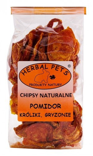 Herbal Pets Chipsy naturalne - pomidor 40g - uzupełniająca karma Dla gryzonia HP-