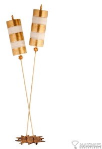 Elstead Lighting Nettle Luxe Floor Lamp gold FB/NETTLELX-G/FL Elstead Lampa podłogowa abażurowa stylowa FB/NETTLELX-G/FL)