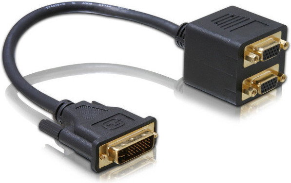 Delock DVI/I (24+5) - 2X VGA (65055)