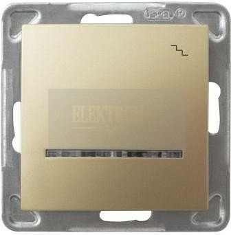 Ospel Wyłącznik ścienny IMPRESJA MODUŁ schodowy z podśw. złoty metalik
