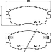 BREMBO Zestaw klocków hamulcowych, hamulce tarczowe P 30 026