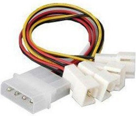 Akasa Adapter zasilania molex do 4 złącz 3 pins do wentylatora AK-CB-001 AK-CB00
