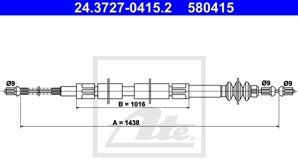ATE LINKA HAM 24.3727-0415.2 MERCEDES 100 2.0D 61KM 93-96 24.3727-0415.2