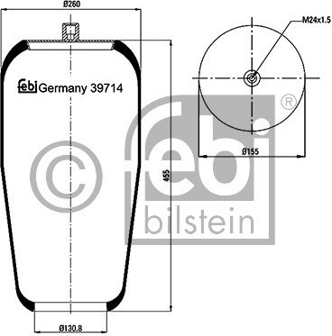 FEBI BILSTEIN Mieszek, klimatyzacja 39714