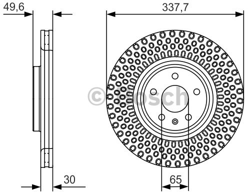 BOSCH Tarcza hamulcowa przednia, 0 986 479 C90  0986479C90