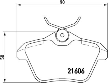 BREMBO Zestaw klocków hamulcowych, hamulce tarczowe P 23 067