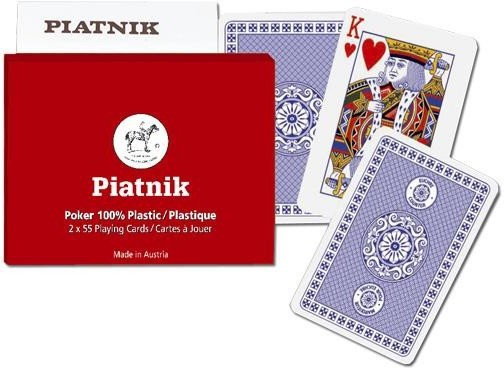 Piatnik Karty 2360 - 100% Plastic Poker Regular Index