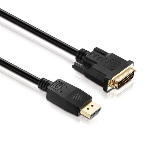 HDSupply hdsupply X dc045  010 DisplayPort na DVI przewód (1 m, pozłacane, FullHD 1080p) Czarny X-DC045-010