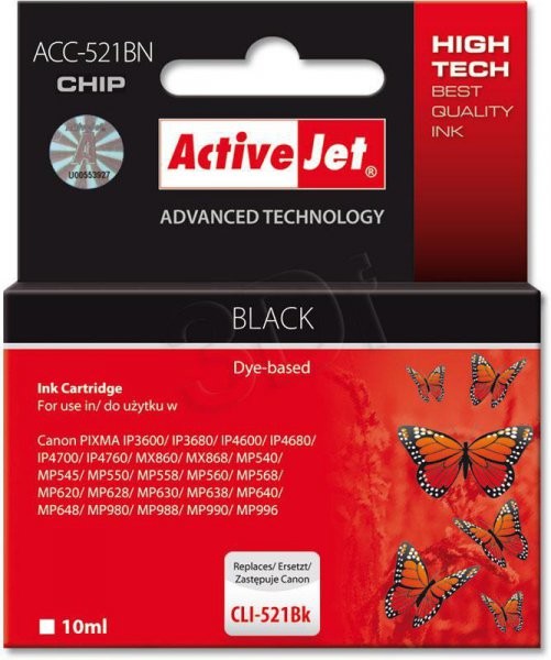 ActiveJet ACC-521BN zamiennik Canon CLIC-521Bk