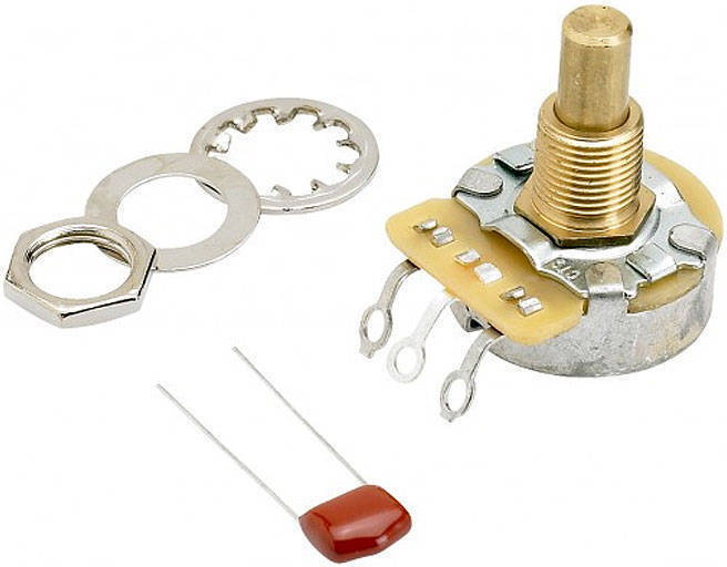 Fender CTS potencjometr tonu lub głośności Solid Shaft 500K 0990835000