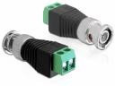 Delock Adapter BNC męski/Terminal Block 2pin 65323