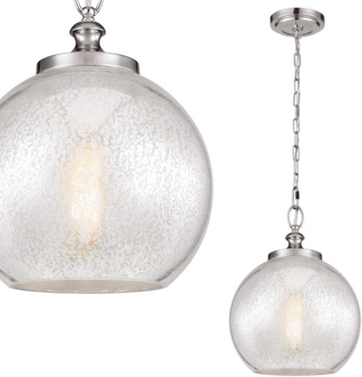 Elstead Lighting LAMPA wisząca FE/TABBY/P/M FEISS metalowa OPRAWA Zwis stal szczotkowana