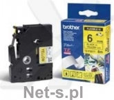 Brother Taśma 6mm BLACK ON YELLOW FLEXIBLE ID (TZEFX611)