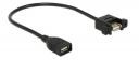 Delock Kabel USB USB A - USB A 0.25 m Czarny 85105