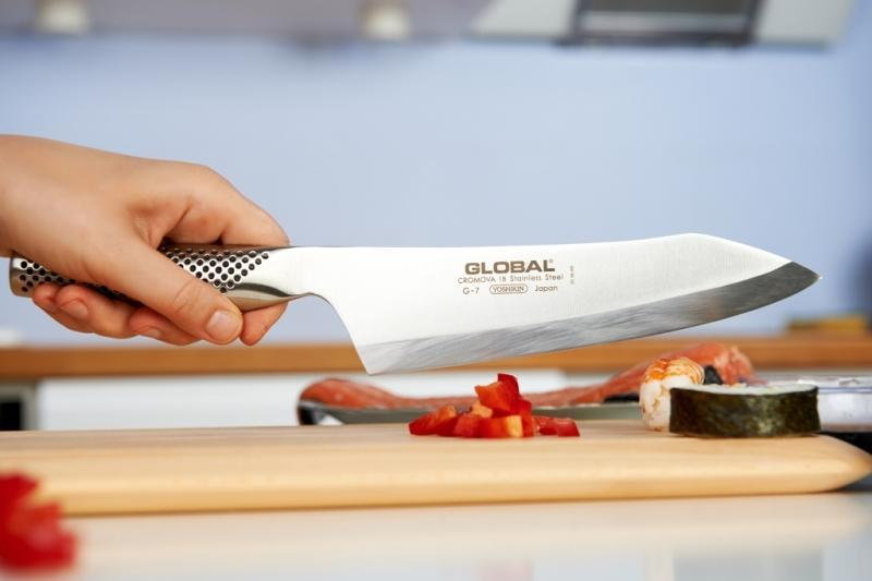 Global Nóż pojedynczy orientalny Deba 18cm (praworęczny) G-7R