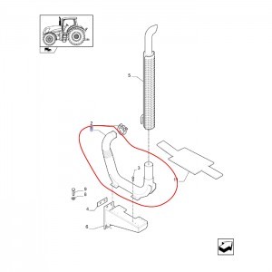 NEW HOLLAND / CASE RURA UKŁADU WYDECHOWEGO 84551482