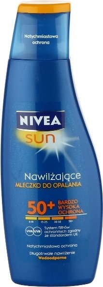 Nivea Sun Moisturising  Nawilżające mleczko do opalania SPF50+ 200ml