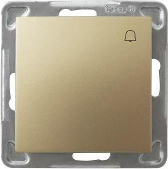 Ospel Wyłącznik ścienny IMPRESJA MODUŁ dzwonek złoty metalik