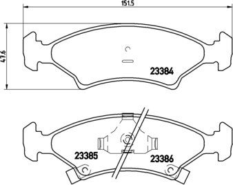 BREMBO Zestaw klocków hamulcowych, hamulce tarczowe P 30 009