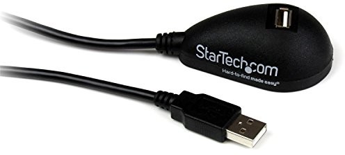 STARTECH.COM Startech USB kabel przedłużający wtyczka na gniazdo z podstawą 1,5 m, czarny czarny USBEXTAA5DSK