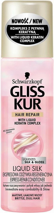 Schwarzkopf GLISS KUR Maseczka do Włosów Liquid Silk Gloss Włosy Matowe, Łamliwe 200ml