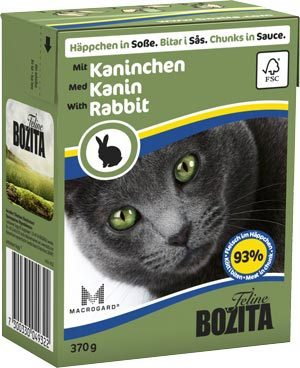 Bozita CAT Kartonik 370g kawałki w sosie z królikiem