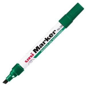 Uni Marker ZIELONY ścięty permanentny 580B