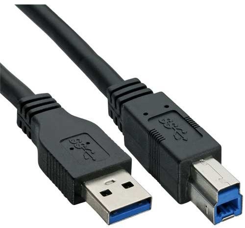 InLine USB 3.0 A do kabla do B (3 m) Czarny