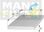 MANN Filtr, przewietrzanie przestrzeni pasażerskiej -FILTER CU 21 008