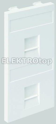 Kontakt Simon S76B/9 Płytka CIMA, 2x RJ z osłonami uniwersalna; czysta biel