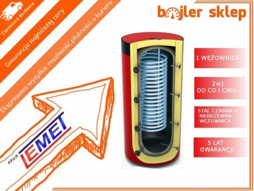 Lemet Zbiornik higieniczny SPIRO firmy 800L/7,5 0w bez wężownicy BUFOR WYSYŁKA POBRANIOWA GRATIS!