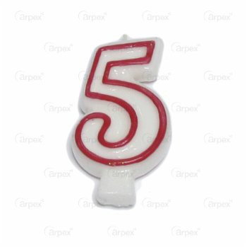 Arpex ŚWIECZKA CYFERKA - 5