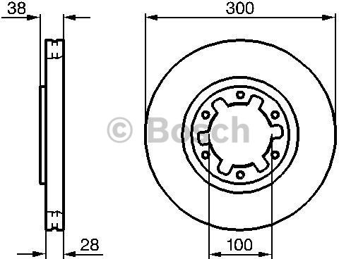 BOSCH Tarcza hamulcowa przednia, 0 986 479 031  0986479031