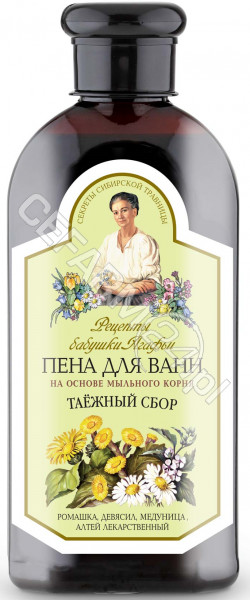 Babuszka Agafia pianka do kąpieli na bazie korzenia z mydlnicy lekarskiej zioła tajgi 500 ml