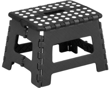 Zeller 99159 składany stołek tworzywo sztuczne, 32 x 25 x 22 cm, czarny/antracyt 99159