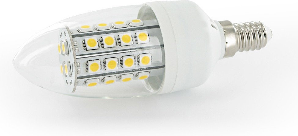 Zdjęcia - Żarówka Whitenergy  LED 5W E14 C35 SMD5050 ciepła 230V Świeczka / transpare 