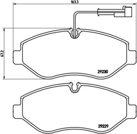BREMBO Zestaw klocków hamulcowych, hamulce tarczowe P 56 066