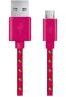 Esperanza Kabel USB Micro USB - USB A1 m Różowo-zielony EB175PG (EB175PG - 5901299916513)