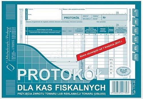 Michalczyk&Prokop PROTOKÓŁ DO KAS FISKALNYCH 173-3E