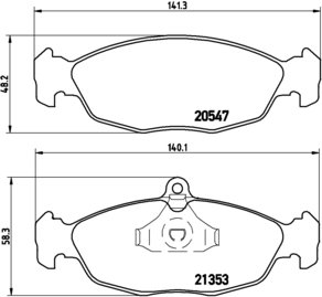 BREMBO Zestaw klocków hamulcowych, hamulce tarczowe P 59 011