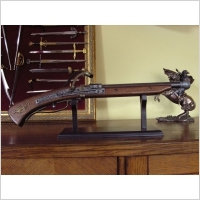 WŁOCHY UNIKATOWY DŁUGI PISTOLET Z ZAMKIEM LONTOWYM Z 1450 R