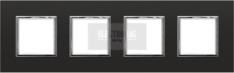 KOS Elektro Dante Metal Onyx Ramka x4 4590284