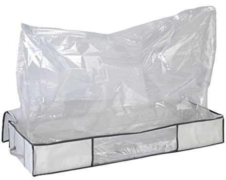 Wenko WENKO 7450023100 próżniowy Soft pod łóżkiem materiału Box, 100% włókna z polipropylenu, 105 x 15 x 45 cm, biały 7450023100