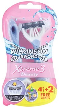 Wilkinson Sword Xtreme 3 Beauty maszynki jednorazowe Jojoba + Aloe Vera 4 + 2 Ks