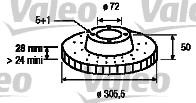 VALEO tarcza hamulcowa x1 przod 186712  186712