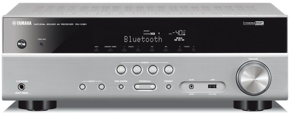 Yamaha RX-V381 srebrny