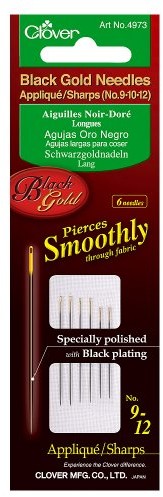 Clover 4973 schwarzgoldnadeln zestaw po 2 sztuki rozmiar 09/10/12, Lang 4973