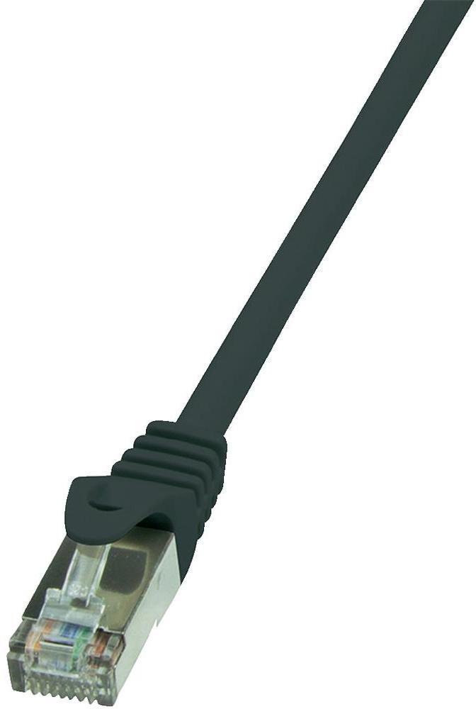 LogiLink Kabel sieciowy CP2013S CAT 6 F/UTP AWG 26/7 RJ45 0.25 m Czarny