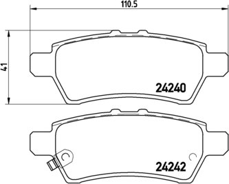 BREMBO Zestaw klocków hamulcowych, hamulce tarczowe P 56 060