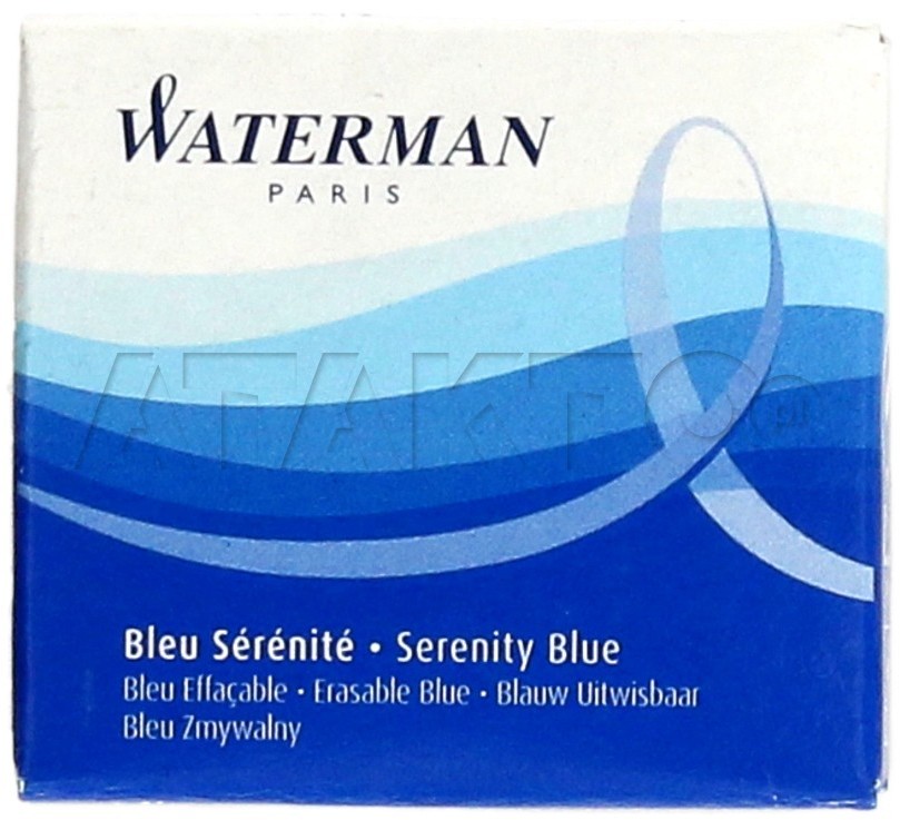 Waterman Naboje atramentowe krótkie niebieskie (6) S0110950 WO5057